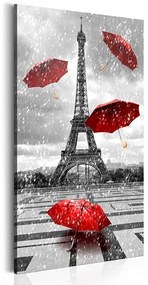 Obraz - Paris: Red Umbrellas Veľkosť: 60x120, Verzia: Standard