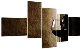 Fľaša vína - moderný obraz