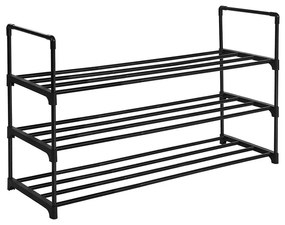 Kovový botník s 3 úrovňami 92x30x55cm