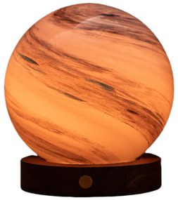 Hnedá/tmavo prírodná svetelná dekorácia na USB ø 12 cm Polar Cloud – Gingko