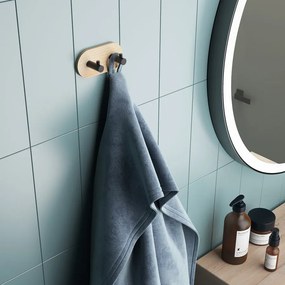 Gedy Gedy, HIMALAYA dvojháčik samolepiaci, guľatý, čierna/bambus, 1127