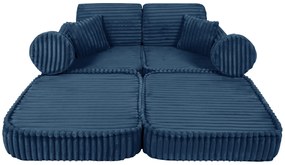 MeowBaby® Churros detská pohovka Plus, Midnight Blue