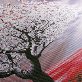 Červený obraz stromu (90x60 cm)