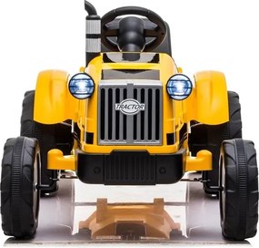 LEAN CARS Batériový traktor s prívesom CH9959 žltý