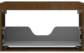 Mexen Box-A, závesná skrinka 80 cm, 1 zásuvka, orech, 91AX0-0800-470-1-86