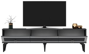 TV stolík/skrinka Muvuta 2 (antracit + strieborná) . Vlastná spoľahlivá doprava až k Vám domov. 1095412