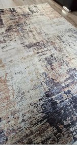 HU Sivo béžovo modrý moderný koberec VELVET M299 Rozmer: 60x100 cm