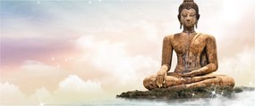 Obraz - Budha dozerajúci na zemi (120x50 cm)
