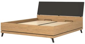 Posteľ Ate At15/180 S nádobou Dub/čierna