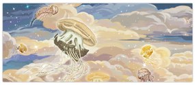 Obraz - Nebeské medúzy (120x50 cm)