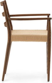 Jedálenská stolička z dubového dreva v hnedo-prírodnej farbe v súprave 2 ks Analy – Kave Home