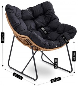 PROXIMA.store - Relax­­ačné kreslo FIN FARBA: sivá