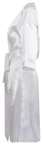 Towel City Dámsky saténový župan - Biela | M/L