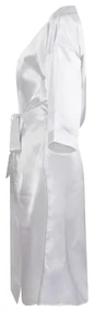 Towel City Dámsky saténový župan - Biela | XL/XXL