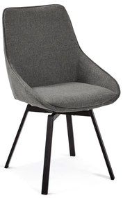 Tmavosivá jedálenská stolička Jenna – Kave Home