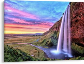 Obraz - Vodopád Seljalandsfoss (70x50 cm)