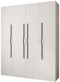 Šatníková skriňa 200 cm Carmela 40-2 (biela + čierna). Akcia -20%. Vlastná spoľahlivá doprava až k Vám domov. 1126585