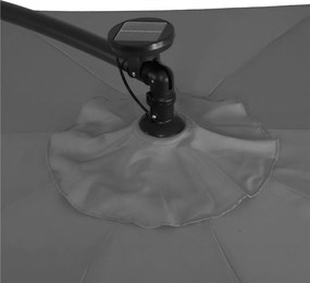 Záhradný slnečník 3m LED SPRINGOS GU0046 - sivý