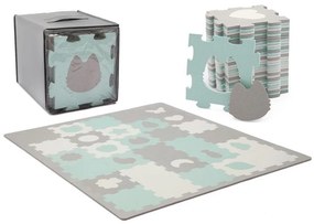 KINDERKRAFT select - Penové puzzle LUNO 30ks šedá/mintová