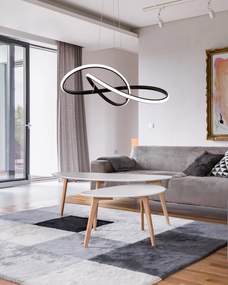 Toolight - LED závesné svietidlo APP395-CP + diaľkové ovládanie, čierna, OSW-06911