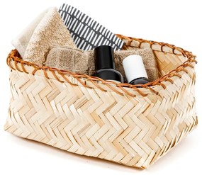 Súprava 3 úložných bambusových košíkov Compactor Natural Bamboo