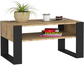 Konferenčný stolík DOMI, dub artisan/čierna