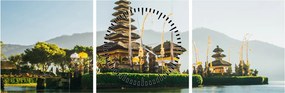 Obraz Mount Batur (s hodinami) (90x30 cm)