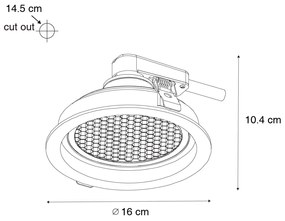 Moderné zapustené bodové svetlo zlaté nastaviteľné - Coop 111 Honey