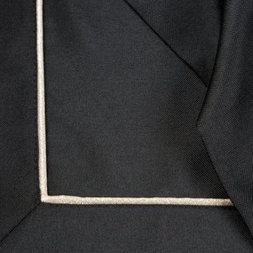 Dekorstudio Elegantné prestieranie na stôl DORITA v čiernej farbe so striebornou lemovkou - sada 4 kusy