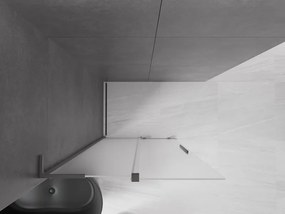 Mexen Velar L, posuvná sprchová zástena Walk-in 110 x 200 cm, 8mm sklo námraza, grafitová, 871-110-003-33-95