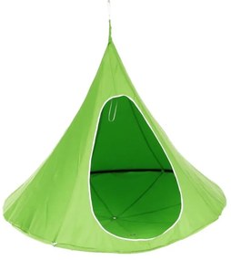 Kondela Závesné hojdacie kreslo, zelená, KLORIN NEW BIG SIZE CACOON HAMMOCK