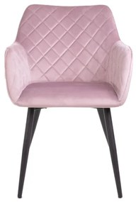Jedálenská stolička SHELTON zamatová ružová 860497