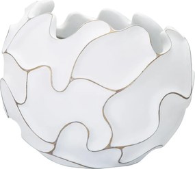 Dizajnový kvetináč Gaspeau Lines 44 cm biely