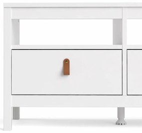 Tvilum Biely TV stolík SALOMO s 3 zásuvkami