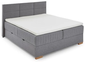 Sivá boxspring posteľ s úložným priestorom 160x200 cm Tambo – Meise Möbel