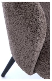 Tmavohnedé kreslo z textílie buklé Dieyda – Light &amp; Living