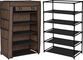 Textilná skriňa MONA - hnedá