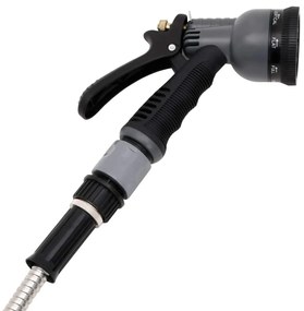 Záhradná hadica s tryskou, strieborná 0,6" 30 m, oceľ