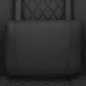 Herná stolička Springos – kancelárska stolička s nastaviteľnou výškou, hojdacou funkciou a bedrovou opierkou, čierna HF0036