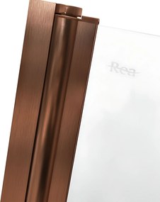 Rea Agat, 2-krídlová vaňová zástena 100x140 cm, medená matná, REA-W5698