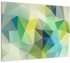 Sklenený obraz geometrické abstrakcie (70x50 cm)
