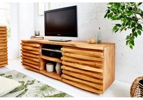 TV-skrinka 39737 150cm Relief Drevo Acacia - PRODUKT JE SKLADOM U NÁS - 1Ks - Komfort-nábytok