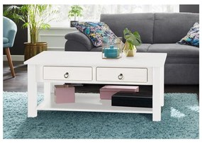 Biely konferenčný stolík z borovicového dreva Støraa Inda