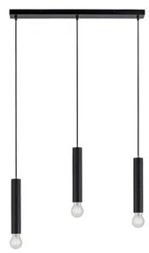 Leuchten Direkt 15618-18 - Luster na lanku BRUNA 3xE27/60W/230V čierna