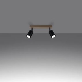 Sollux SL.1291 - Bodové svietidlo VERDO 2xGU10/10W/230V čierna