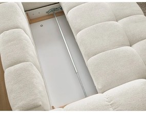 Biela ženilková rozkladacia/s úložným priestorom rohová pohovka (pravý roh/do L) Everest – Bobochic Paris