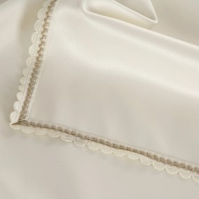 OBRUS S ČIPKOU LACE 140X220 CM KRÉMOVÁ