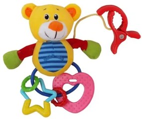 BABY MIX Plyšová hračka s chrastítkem Baby Mix medvěd
