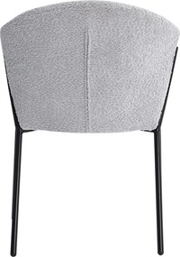 Jedálenská stolička Felicita, svetlo šedá štruktúrovaná látka
