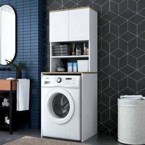 Skriňa nad práčku Karin White and Walnut